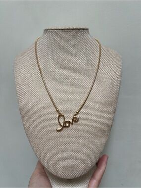 Gold "Love" Script Necklace - Women Jewelry